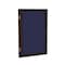 Ghent Enclosed Bulletin Board, 1 Door, Fabric, Walnut Frame, 2 ft H x 18 in W, Blue PN12418F-93 - alternate 1